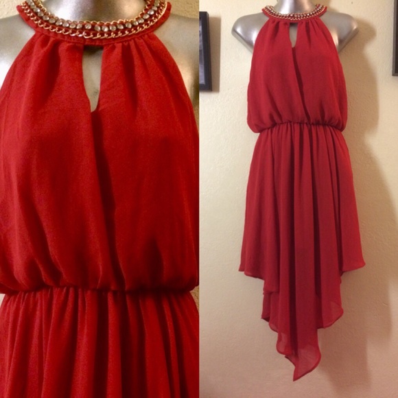 Stunning GUESS by Marciano Silk Asymmetrical Dress - Picture 2 of 5